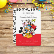 Oh, Toodles   Mickey & Friends Birthday Invitation