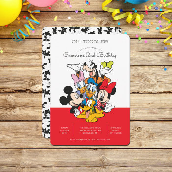 Oh  Toodles | Mickey & Friends Birthday Invitation by MickeyAndFriends at Zazzle