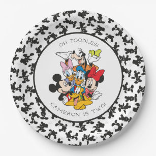 VTG Mickey Mouse Happy Birthday Paper Plates Party Supplies 9 Deep Dish  Disney