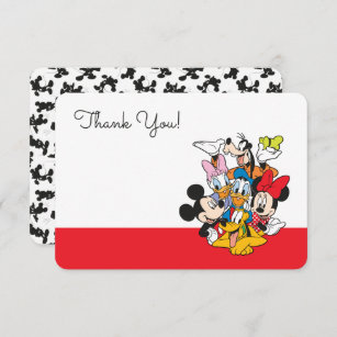 Oh, Toodles   Mickey & Friends Birthday Thank You Invitation