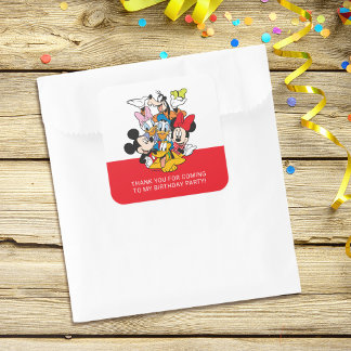 Oh, Toodles | Mickey & Friends Birthday Thank You Square Sticker