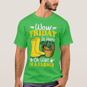 Oh Wait I'm A Farmer Funny Farming Farm Tractor Gr T-Shirt