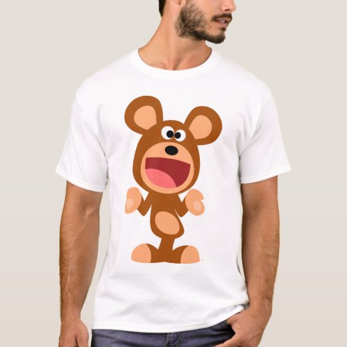 Oh well Shrugging Cartoon Bear Kids T_Shirt