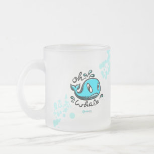 Oh Whale Frosted Glass Coffee Mug