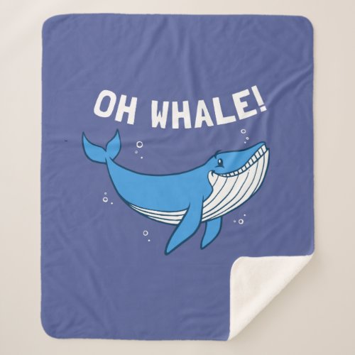 Oh Whale Sherpa Blanket