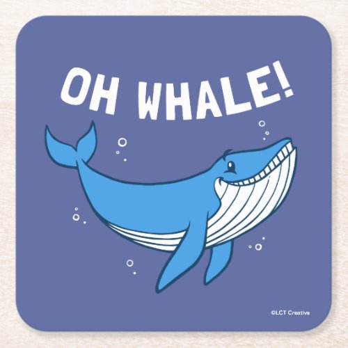 Oh Whale Square Paper Coaster