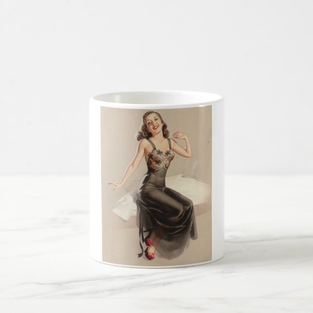 Oh! What a Beautiful Morning, Glamour Pin Up Art Coffee Mug (Center)
