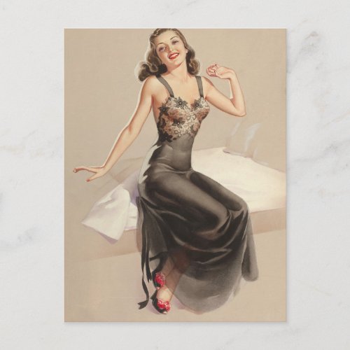 Oh What a Beautiful Morning Glamour Pin Up Art Postcard