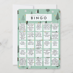 Oh What A Year Mint Grn Quarantine Bingo Christmas Holiday Card