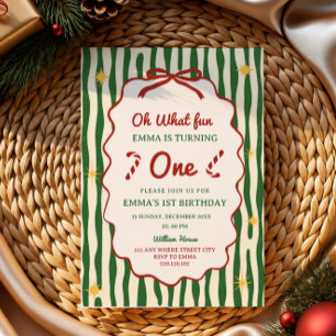 oh what fun 1st cute birthday invitations