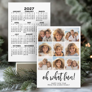 Oh What Fun - 9 Photo - 2027 Calendar Holiday Card