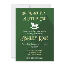 Oh What Fun, A Little One! baby shower invitation