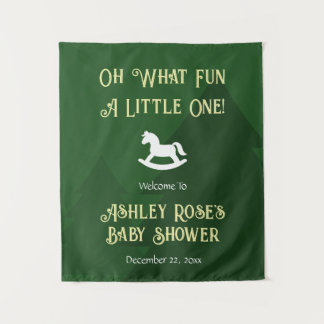 Oh What Fun, A Little One! Baby Shower Sign Tapestry