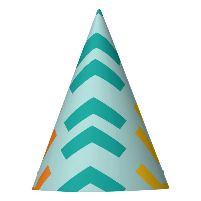 Oh What Fun Bold Arrows Boy Birthday Party Hat (Front)