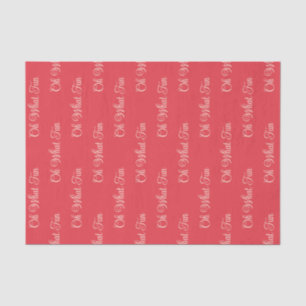 Oh What Fun Bold Holiday Red Classic Christmas Tissue Paper