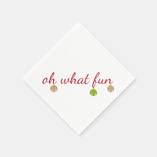 Oh What Fun Christmas bells paper napkins