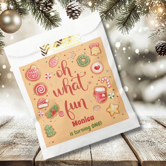 Oh what fun christmas birthday favor bag (Creator Uploaded)