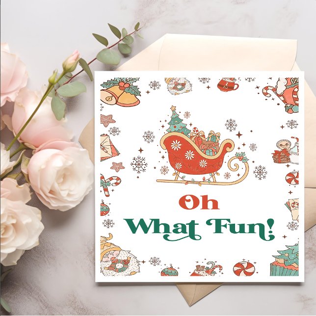 Oh What Fun Christmas Birthday Party Napkins (Creator Uploaded)