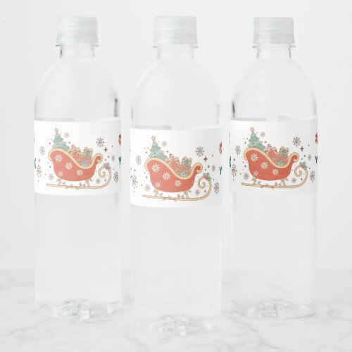Oh What Fun Christmas Birthday Party Water Bottle  Water Bottle Label