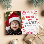 Oh What Fun Christmas Birthday Photo Thank You<br><div class="desc">Our oh what fun thank you card are the perfect way to show gratitude and appreciation to your guests for celebrating with you. The design features a festive and colorful layout with space for a personalized message or a "thank you" note. They are perfect for sending out after the party...</div>