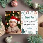 Oh What Fun Christmas Birthday Photo Thank You<br><div class="desc">Our oh what fun thank you card are the perfect way to show gratitude and appreciation to your guests for celebrating with you. The design features a festive and colorful layout with space for a personalized message or a "thank you" note. They are perfect for sending out after the party...</div>