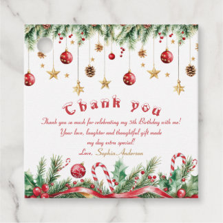 Oh What Fun Christmas Birthday thank you Favor Tags