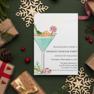 Oh What fun Christmas Cocktail party Foil Invitation