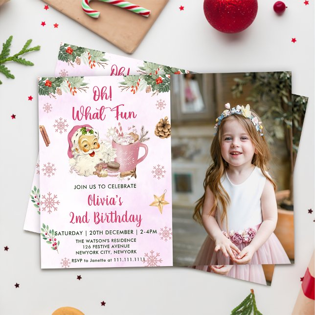 Oh! What Fun Christmas Cookie Birthday Party  Invitation (Creator Uploaded)