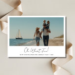 Oh What Fun Christmas Family Nautical Beach Photo  Holiday Card<br><div class="desc">This nautical beach-themed Christmas card with "Oh What Fun" in calligraphy is perfect for sharing sunny holiday memories. Featuring space for family or baby photos,  it's a fun and cute way to send greetings. Ideal for beach lovers,  this card adds a festive twist with a burgundy holiday touch!</div>