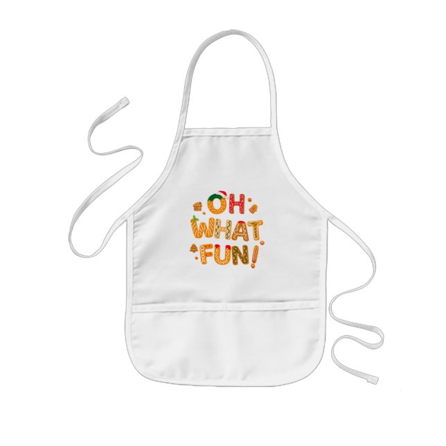 Oh What Fun Christmas Gingerbread Cookies Kids' Apron (Front)