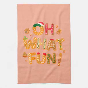 Oh What Fun Christmas Gingerbread Cookies Kitchen Towel