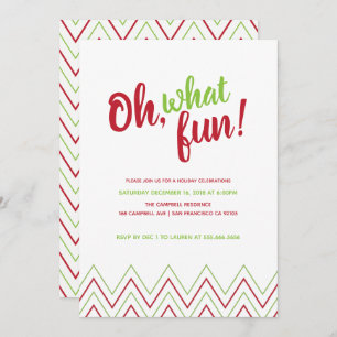 Oh, What Fun Christmas Holiday Party Invitation