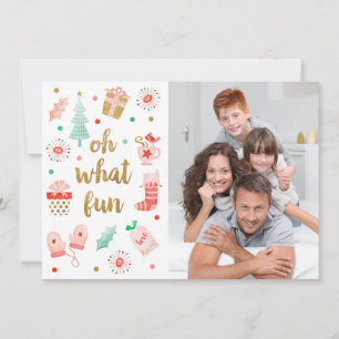 Oh What Fun Christmas Holiday Photo Card