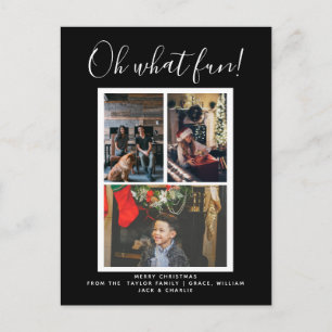 Oh What Fun Christmas Holiday Photo Personalized Postcard