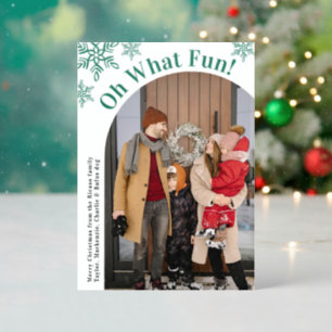 Oh What Fun Christmas Letterpress Photo Cards
