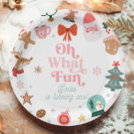Oh What Fun Christmas Party Girl 1st Birthday  Paper Plates