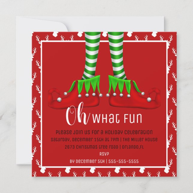 Oh, What Fun Christmas Party Invitation (Front)