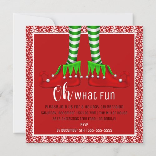 Oh What Fun Christmas Party Invitation