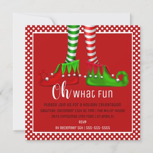 Oh What Fun Christmas Party Invitation