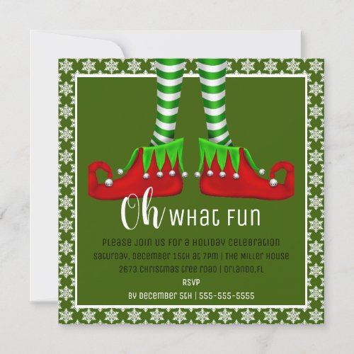 Oh What Fun Christmas Party Invitation