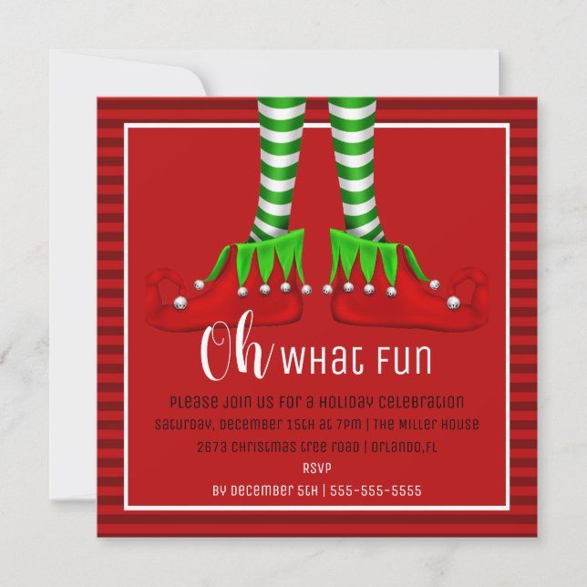 Oh, What Fun Christmas Party Invitation (Front)