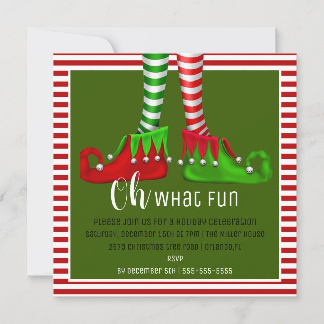 Oh, What Fun Christmas Party Invitation (Front)