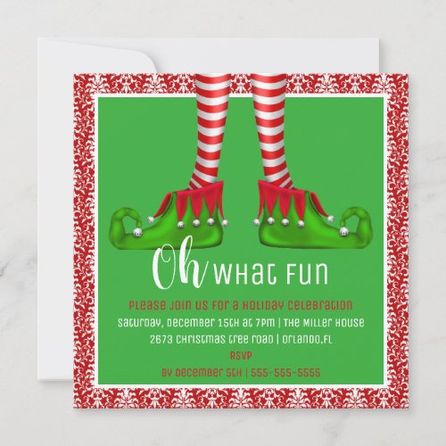 Oh What Fun Christmas Party Invitation