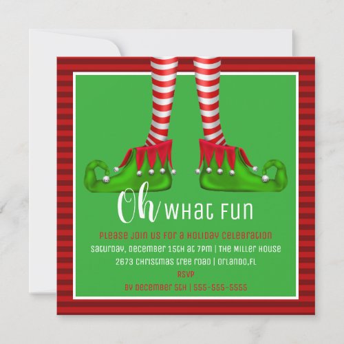 Oh What Fun Christmas Party Invitation