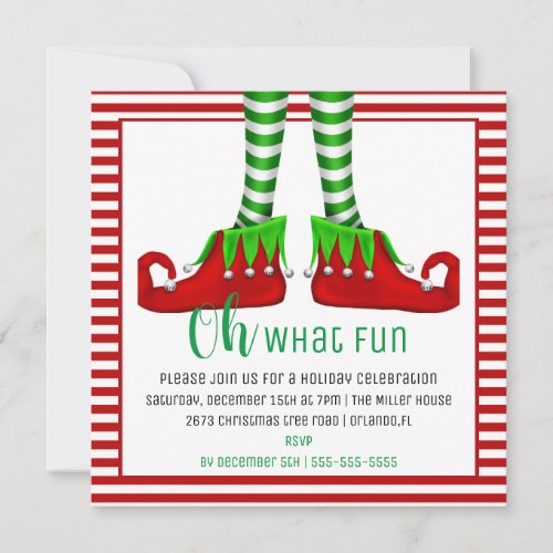 Oh What Fun Christmas Party Invitation