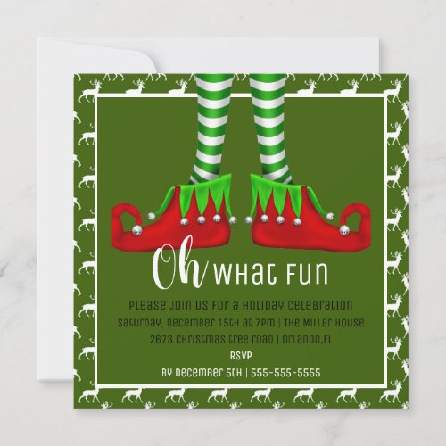 Oh What Fun Christmas Party Invitation