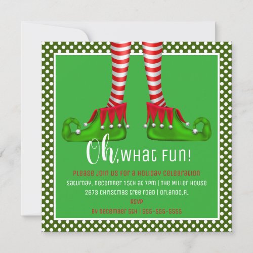 Oh What Fun Christmas Party Invitation