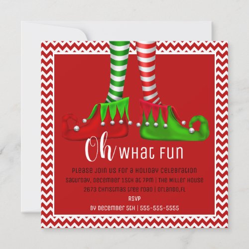 Oh What Fun Christmas Party Invitation