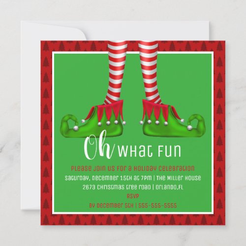 Oh What Fun Christmas Party Invitation