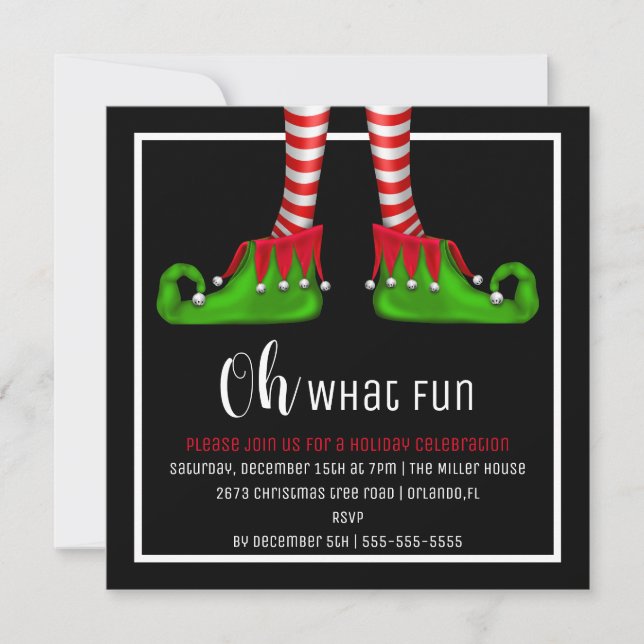 Oh, What Fun Christmas Party Invitation (Front)